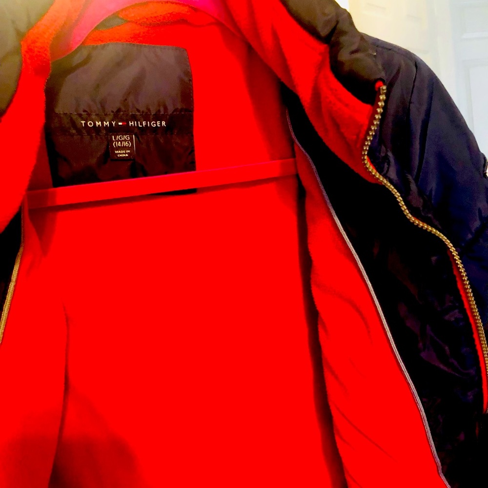 Kids Blue, Red and White Tommy Hilfiger Winter Coat |Large |